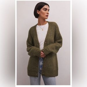 Z Supply Josie Cardigan - Kelp, Small